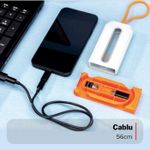 Laptop, Telefoane si Tablete - Telefoane mobile si accesorii - Accesorii Telefoane - Cabluri si adaptoare telefoane - Multiadaptor USB - Type-C la USB-A/Lightning/MicroUSB/OTG, 2 sloturi card/Nano SIM, utila calatorie, Gri/Portocalie - Infinity.ro