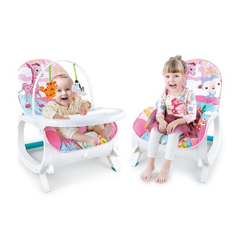 Casa si Gradina - Mobilier - Mobilier copii - Balansoare, leagane si hamace - Fotoliu Balansoar pentru copii Sweet Time, cu masuta - Infinity.ro
