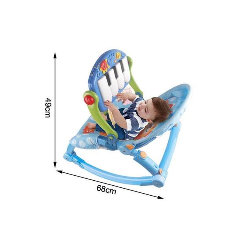 Jucarii, Copii si Bebe - Jucarii si jocuri - Jucarii de exterior - Balansoare copii - Fotoliu Balansoar multifunctional pentru copii, cu pian - Infinity.ro