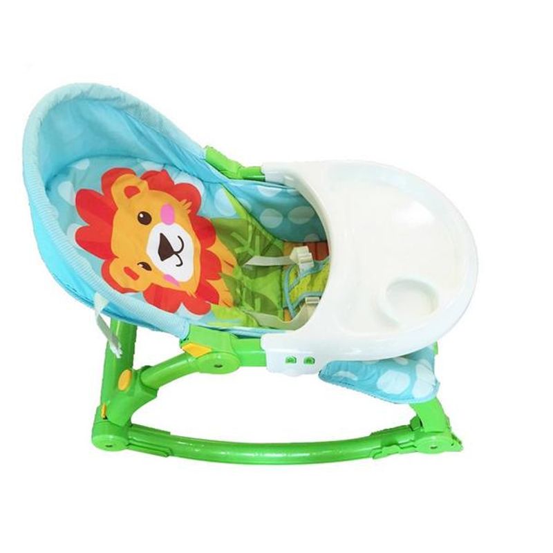 Casa si Gradina - Mobilier - Mobilier copii - Balansoare, leagane si hamace - Balansoar pentru copii cu vibratii si scaun de masa Lion - Infinity.ro