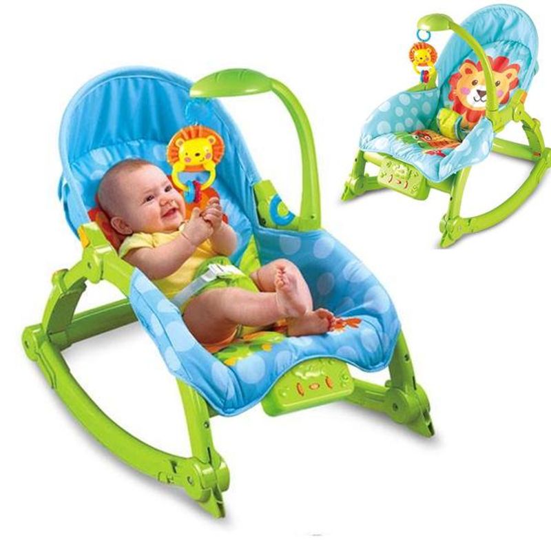 Casa si Gradina - Mobilier - Mobilier copii - Balansoare, leagane si hamace - Balansoar pentru copii cu vibratii si scaun de masa Lion - Infinity.ro