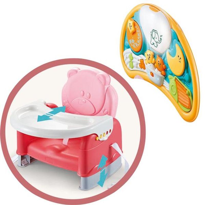 Jucarii, Copii si Bebe - Hrana si alaptare - Scaune de masa bebe - Inaltator de masa 3 in 1 Easygo Roz - Infinity.ro