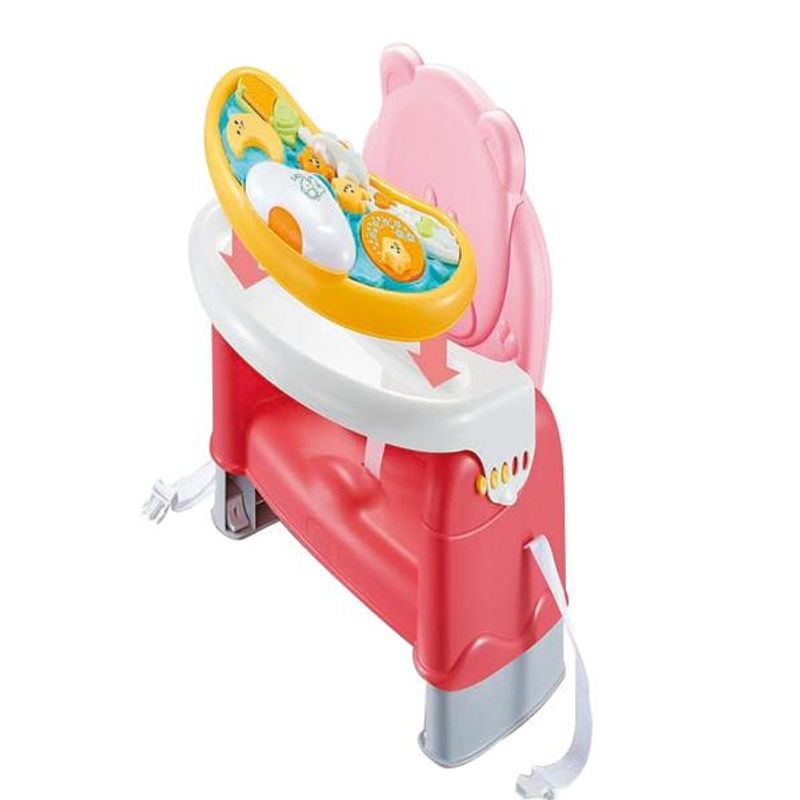 Jucarii, Copii si Bebe - Hrana si alaptare - Scaune de masa bebe - Inaltator de masa 3 in 1 Easygo Roz - Infinity.ro