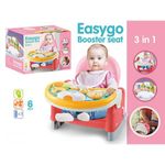 Jucarii, Copii si Bebe - Hrana si alaptare - Scaune de masa bebe - Inaltator de masa 3 in 1 Easygo Roz - Infinity.ro