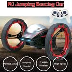 Jucarii, Copii si Bebe - Jucarii si jocuri - Vehicule si jucarii cu telecomanda - Masinute - Masinuta Bounce Car Jumping Stunter-rosie - Infinity.ro