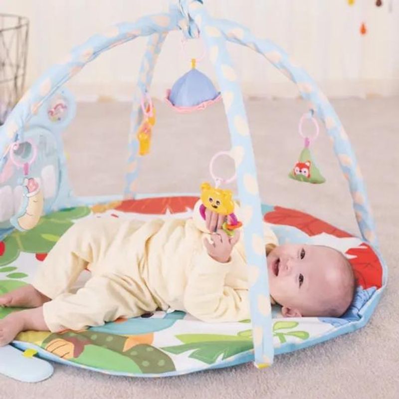 Jucarii, Copii si Bebe - Jucarii si jocuri - Jucarii bebelusi - Jucarii interactive bebelusi - Salteluta de joaca cu suport pentru telefon Happy Kitty-1607B - Infinity.ro