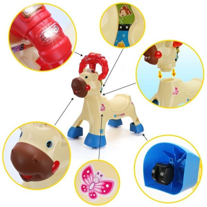 Jucarii, Copii si Bebe - Jucarii si jocuri - Jucarii bebelusi - Jucarii interactive bebelusi - Jucarie Muzicala Ride On pentru copii-culoare galbena - Infinity.ro