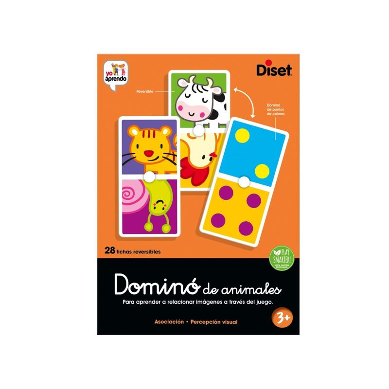 Jucarii, Copii si Bebe - Jucarii si jocuri - Jocuri si puzzle - Jocuri de societate - Domino pentru Copii cu Animale, 28 de piese reversibile, +3ani - Infinity.ro