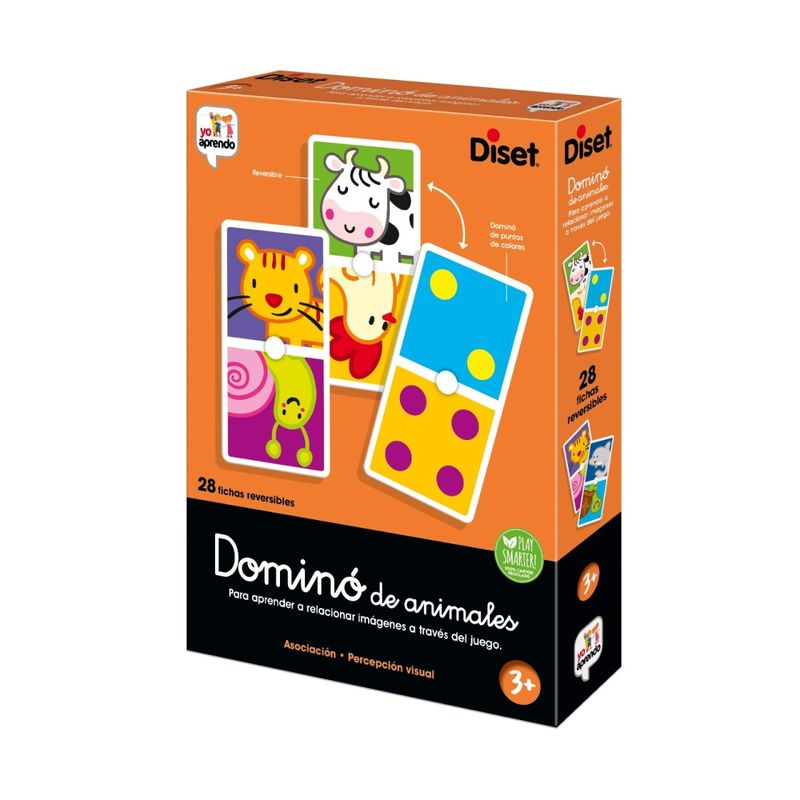 Jucarii, Copii si Bebe - Jucarii si jocuri - Jocuri si puzzle - Jocuri de societate - Domino pentru Copii cu Animale, 28 de piese reversibile, +3ani - Infinity.ro