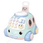 Jucarii, Copii si Bebe - Jucarii si jocuri - Vehicule si jucarii cu telecomanda - Masinute - Masinuta educativa cu telefon, forme, toba pentru bebe - Infinity.ro