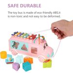 Jucarii, Copii si Bebe - Jucarii si jocuri - Jucarii bebelusi - Jucarii interactive bebelusi - Masinuta Interactiva cu Xilofon si Forme de Sortat-roz - Infinity.ro