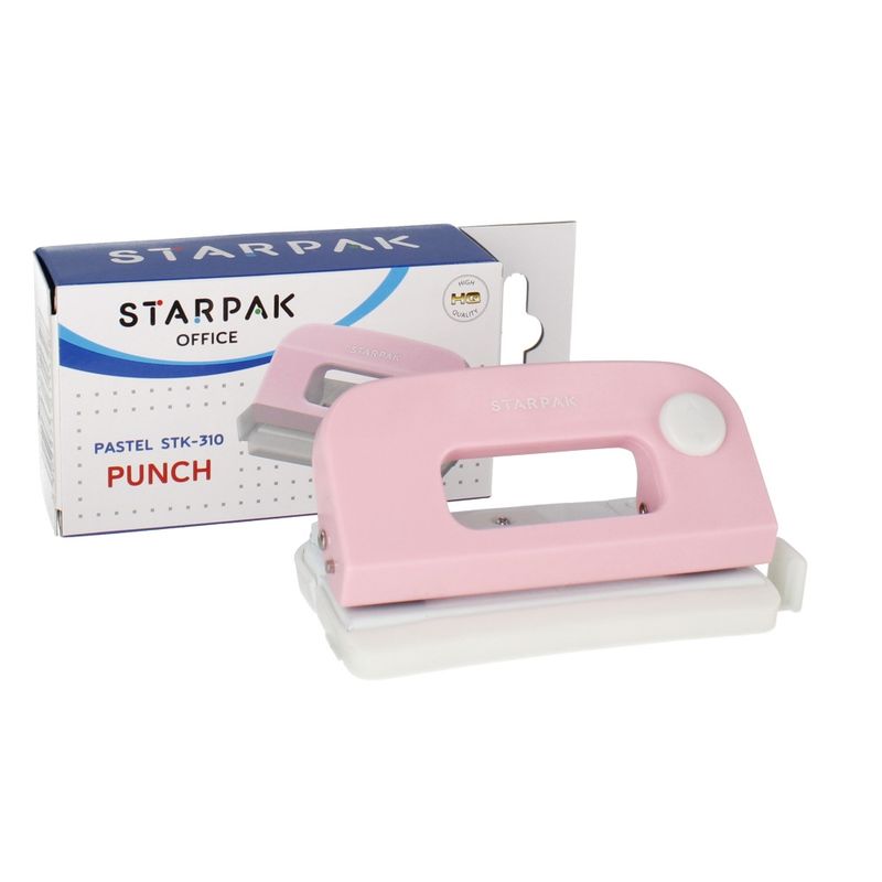 Carti si Birotica - Birotica - Accesorii de birou - Capsatoare si perforatoare - Perforator, Starpak , Roz - Infinity.ro