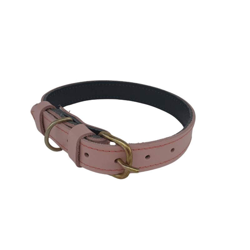 Petshop - Accesorii petshop - Zgarzi, lese si hamuri - Zgarzi - Set 2 zgarzi piele naturala roz si negru 60 x 2.5 cm, circumferinta 37-48 cm - Infinity.ro