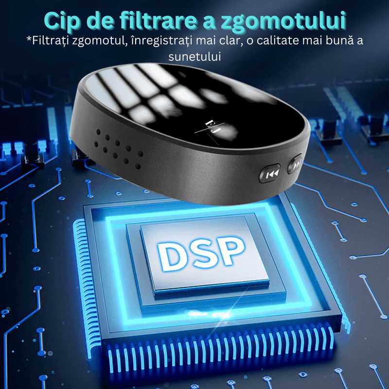 TV, Audio-Video si Foto - Portabile audio - Reportofoane - Mini reportofon digital cu microfon ascuns magnetic, activare vocala, MP3 Player, Z13 - 128 GB - Infinity.ro