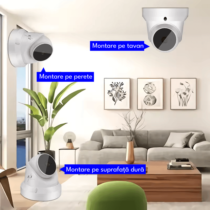 Casa si Gradina - Electrice - Smart Home - Camere de supraveghere - Camera de supraveghere, Q1, 3MP, 360°, Wifi, rotire, comunicare bidirectionala, vedere nocturna, senzor miscare - Infinity.ro