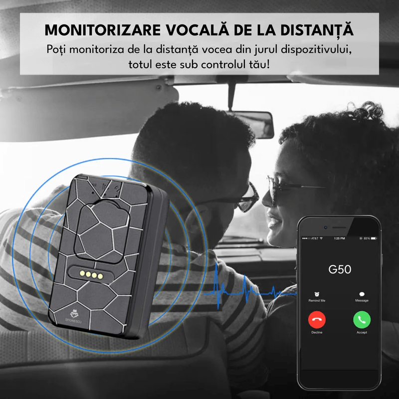 Laptop, Telefoane si Tablete - Wearables si gadgeturi - Gadgeturi - Dispozitive spionaj - Mini tracker auto GPS 4G, G50, magnetic, autonomie 30 ore, rezistent la apa IP67 - Infinity.ro