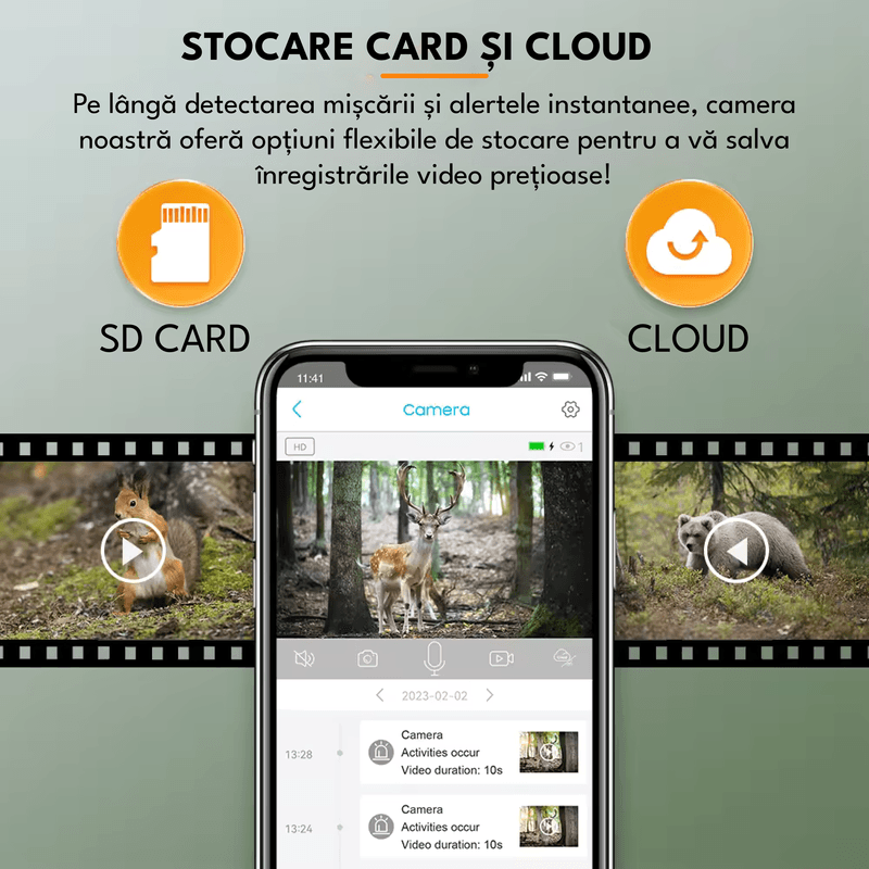 Casa si Gradina - Electrice - Smart Home - Camere de supraveghere - Camera de supraveghere, Q51, 3MP, 4G, rotire, audio bidirectional, vedere nocturna,rezistent la apa, detectarea miscarii - Infinity.ro