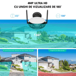 Casa si Gradina - Electrice - Smart Home - Camere de supraveghere - Camera de supraveghere dubla, F2, 4MP, 2K Ultra HD, WiFi + PoE, 5X zoom, comunicare bidirectionala, IP66, senzor miscare - Infinity.ro