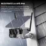 Casa si Gradina - Electrice - Smart Home - Camere de supraveghere - Camera de supraveghere cu incarcare solara, WIFI, 4K, 8MP, detectie umana AI, senzor miscare, viziune nocturna, microfon - Infinity.ro