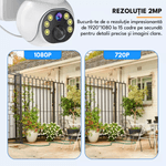 Casa si Gradina - Electrice - Smart Home - Camere de supraveghere - Camera de supravegere cu panou solar, Q18, 4G, 2MP, detector miscare, audio bidirectional, 360°, IP65 - Infinity.ro
