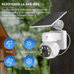 Casa si Gradina - Electrice - Smart Home - Camere de supraveghere - Camera de supravegere cu panou solar, Q18, 4G, 2MP, detector miscare, audio bidirectional, 360°, IP65 - Infinity.ro