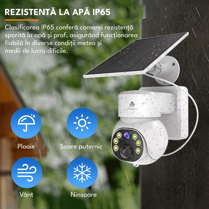 Casa si Gradina - Electrice - Smart Home - Camere de supraveghere - Camera de supravegere cu panou solar, Q18, 4G, 2MP, detector miscare, audio bidirectional, 360°, IP65 - Infinity.ro