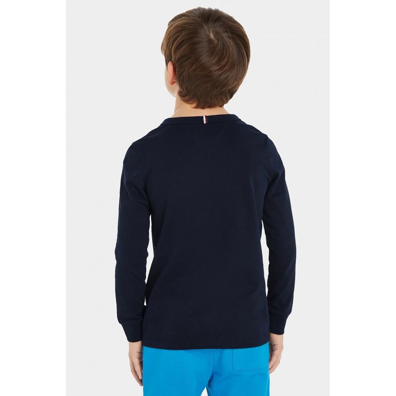 Fashion, accesorii si bijuterii - Copii - Imbracaminte copii - Bluze si camasi copii - Bluza copii Tommy Hilfiger KB0KB08554 Bleumarin 128 CM 8 ani - Infinity.ro