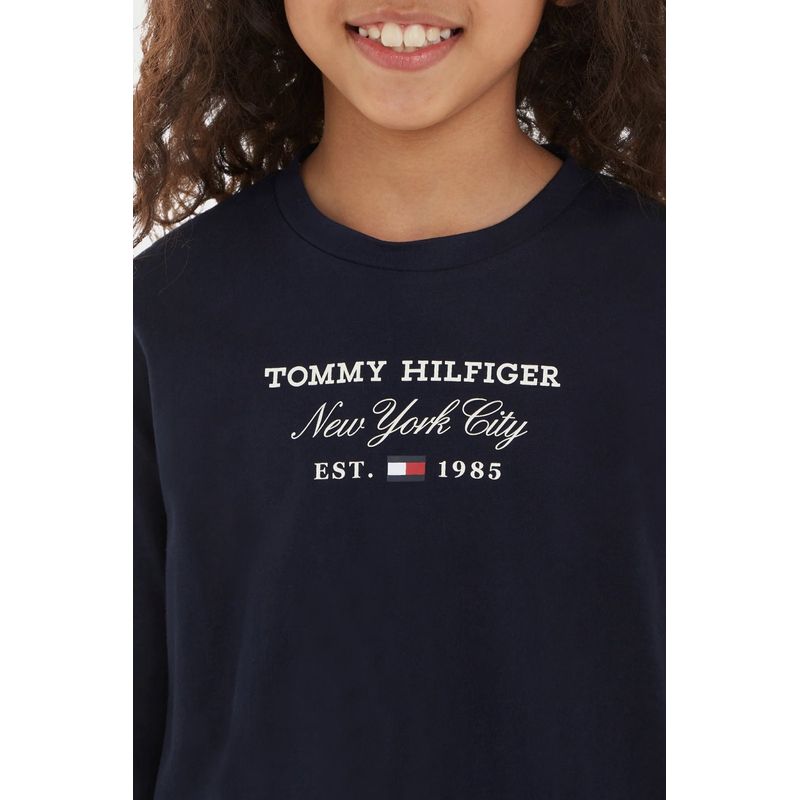 Fashion, accesorii si bijuterii - Copii - Imbracaminte copii - Bluze si camasi copii - Bluza copii Tommy Hilfiger KG0KG07643 98 CM Bleumarin 3 ani - Infinity.ro