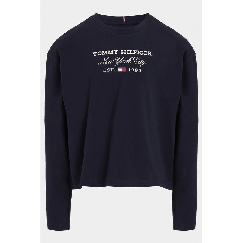 Fashion, accesorii si bijuterii - Copii - Imbracaminte copii - Bluze si camasi copii - Bluza copii Tommy Hilfiger KG0KG07643 98 CM Bleumarin 3 ani - Infinity.ro