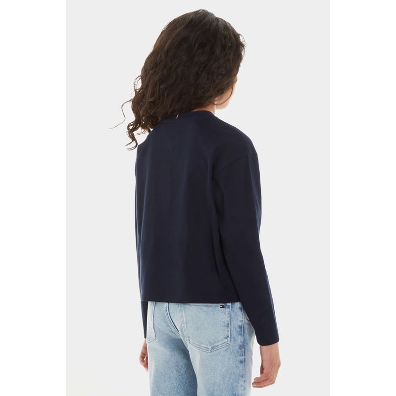 Fashion, accesorii si bijuterii - Copii - Imbracaminte copii - Bluze si camasi copii - Bluza copii Tommy Hilfiger KG0KG07643 98 CM Bleumarin 3 ani - Infinity.ro