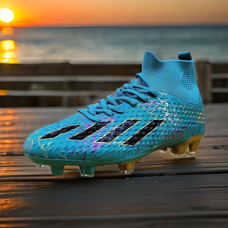 Sport si Outdoor - Echipament Sportiv - Incaltaminte sport - Pantofi sport - Ghete de fotbal Sky Wing, 9701 cu glezniera, crampoane , verde 32 - Infinity.ro