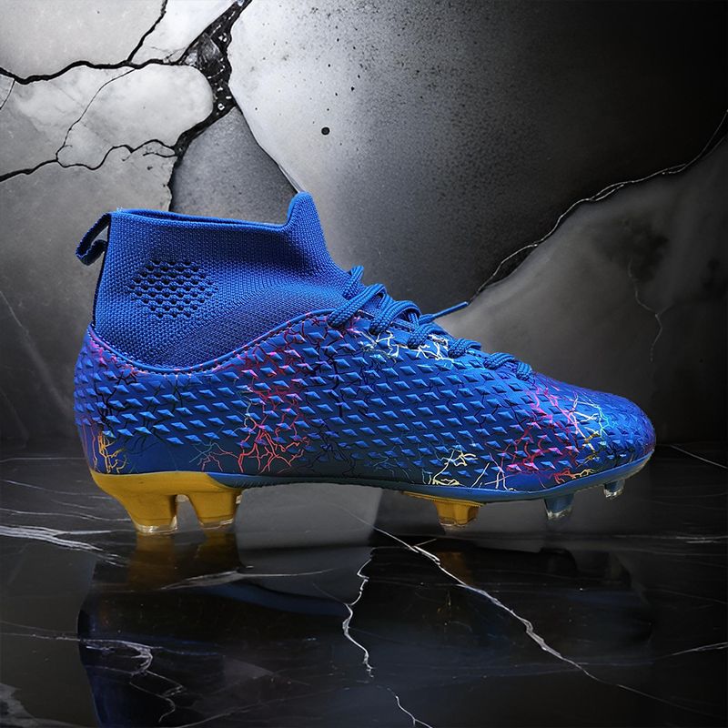 Sport si Outdoor - Echipament Sportiv - Incaltaminte sport - Pantofi sport - Ghete de fotbal Sky Wing, 9701 cu glezniera, crampoane , albastru 34 - Infinity.ro