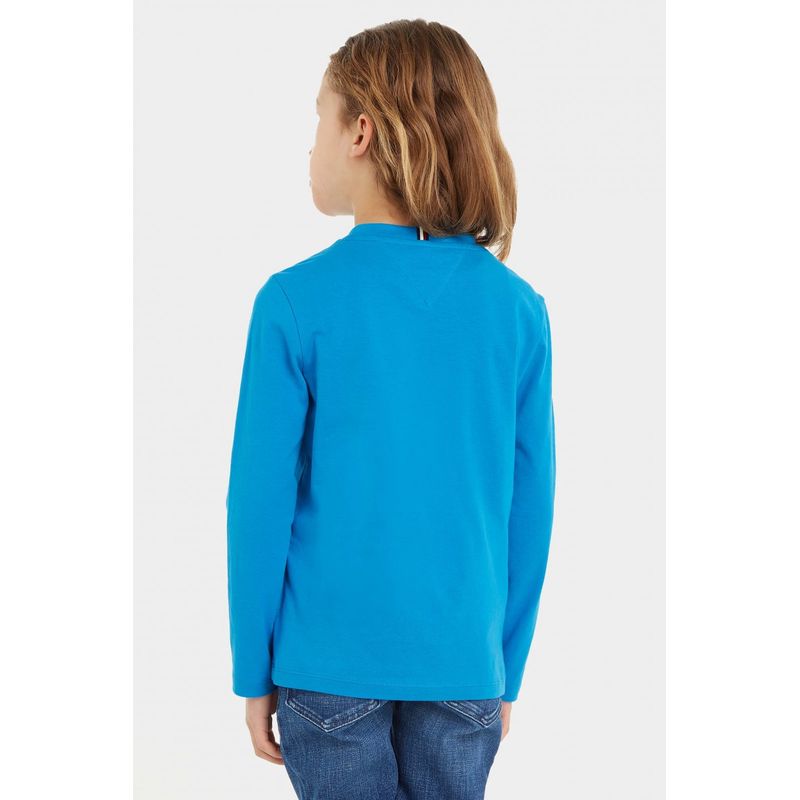 Fashion, accesorii si bijuterii - Copii - Imbracaminte copii - Bluze si camasi copii - Bluza copii Tommy Hilfiger KS0KS00202 Albastru   164 CM 14 ani - Infinity.ro