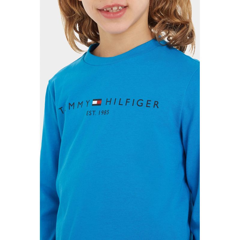 Fashion, accesorii si bijuterii - Copii - Imbracaminte copii - Bluze si camasi copii - Bluza copii Tommy Hilfiger KS0KS00202 Albastru   164 CM 14 ani - Infinity.ro