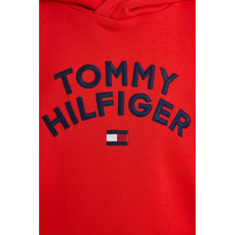 Fashion, accesorii si bijuterii - Copii - Imbracaminte copii - Pulovere si hanorace copii - Hanorac baieti Tommy Hilfiger KB0KB08490 Rosu 116 CM 6 ani - Infinity.ro