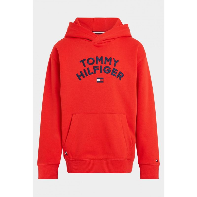 Fashion, accesorii si bijuterii - Copii - Imbracaminte copii - Pulovere si hanorace copii - Hanorac baieti Tommy Hilfiger KB0KB08490 Rosu 116 CM 6 ani - Infinity.ro