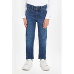 Fashion, accesorii si bijuterii - Copii - Imbracaminte copii - Pantaloni copii - Blugi Tommy Hilfiger slim fit KB0KB08459 Albastru  164 CM 14 ani - Infinity.ro