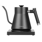 Electronice si Electrocasnice - Electrocasnice bucatarie - Preparare bauturi - Fierbatoare de apa - Fierbator electric ECG Forza 8000 Pour over Nero, 1200 W, 1 litru, otel inoxidabil, negru mat - Infinity.ro