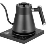 Electronice si Electrocasnice - Electrocasnice bucatarie - Preparare bauturi - Fierbatoare de apa - Fierbator electric ECG Forza 8000 Pour over Nero, 1200 W, 1 litru, otel inoxidabil, negru mat - Infinity.ro