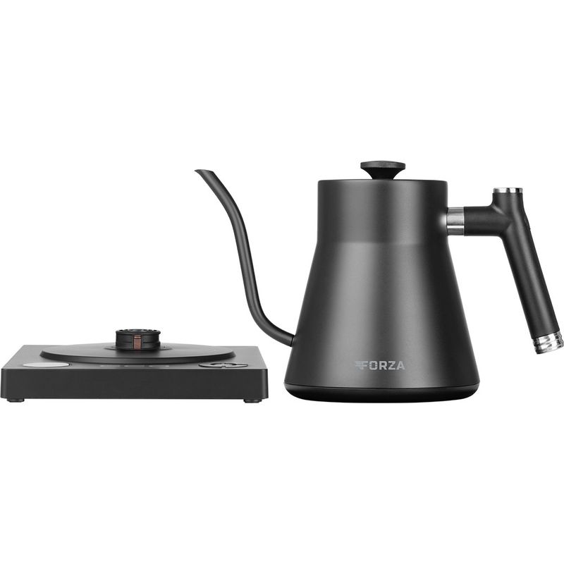 Electronice si Electrocasnice - Electrocasnice bucatarie - Preparare bauturi - Fierbatoare de apa - Fierbator electric ECG Forza 8000 Pour over Nero, 1200 W, 1 litru, otel inoxidabil, negru mat - Infinity.ro