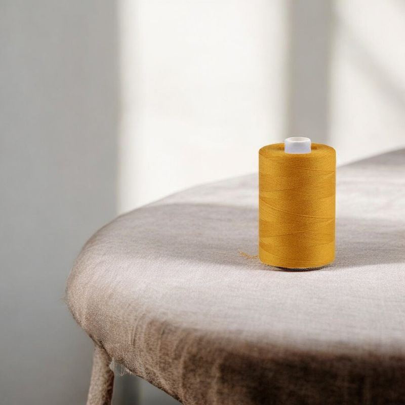 Casa si Gradina - Decoratiuni - DIY - Articole mercerie - Ata universala poliester pentru cusut, 1000 m, Galben mustar - Infinity.ro