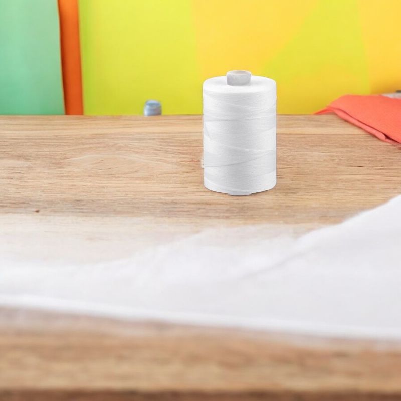 Casa si Gradina - Decoratiuni - DIY - Articole mercerie - Ata universala poliester pentru cusut, 1000 m, Alb - Infinity.ro