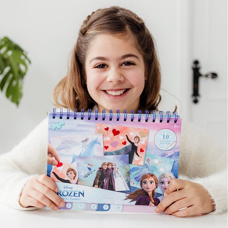 Jucarii, Copii si Bebe - Jucarii si jocuri - Jucarii & jocuri educative - Seturi de artizanat - Set creativ cu abtibilduri, lipeste pe numere, Disney Frozen - Infinity.ro