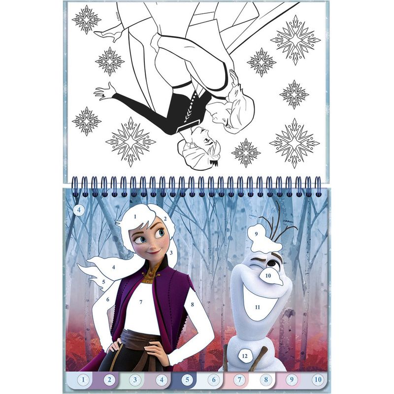 Jucarii, Copii si Bebe - Jucarii si jocuri - Jucarii & jocuri educative - Seturi de artizanat - Set creativ cu abtibilduri, lipeste pe numere, Disney Frozen - Infinity.ro