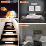 Casa si Gradina - Corpuri si surse de iluminat - Veioze si lampi - Lampi de veghe - Lampa LED Reincarcabila, Senzor Miscare, SELERIS®, 9mm, Oprit/Pornit/Auto, USB-C, Magnetic, Cald 3.000K, 600 mAh, 20 cm - Infinity.ro