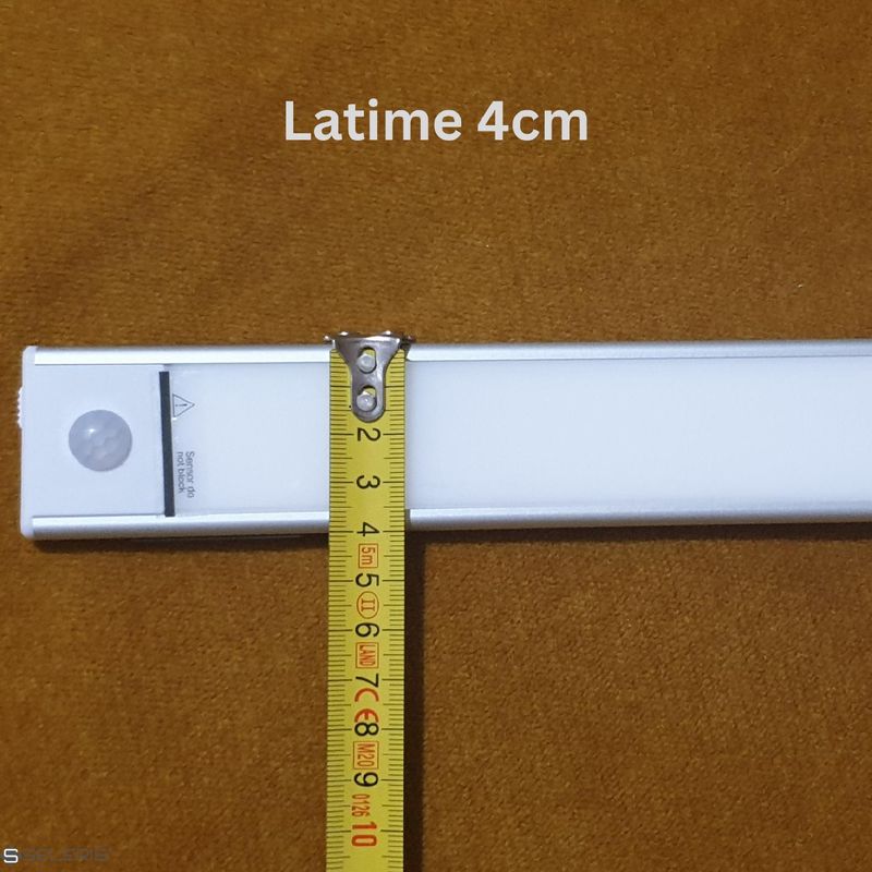 Casa si Gradina - Corpuri si surse de iluminat - Veioze si lampi - Lampi de veghe - Lampa LED Reincarcabila, Senzor Miscare, SELERIS®, 9mm, Oprit/Pornit/Auto, USB-C, Magnetic, Rece 6.500K, 800 mAh, 32 cm - Infinity.ro