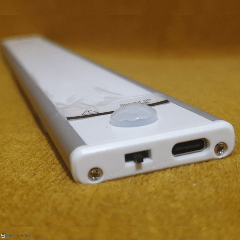 Casa si Gradina - Corpuri si surse de iluminat - Veioze si lampi - Lampi de veghe - Lampa LED Reincarcabila, Senzor Miscare, SELERIS®, 9mm, Oprit/Pornit/Auto, USB-C, Magnetic, Rece 6.500K, 800 mAh, 32 cm - Infinity.ro