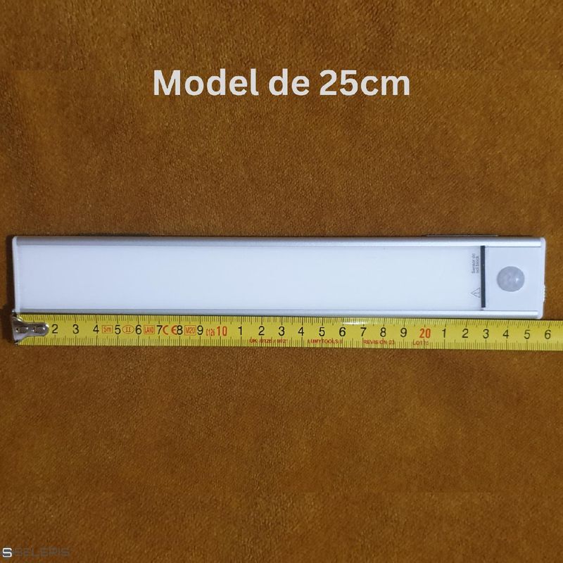 Casa si Gradina - Corpuri si surse de iluminat - Veioze si lampi - Lampi de veghe - Lampa LED Reincarcabila, Senzor Miscare, SELERIS®, 9mm, Oprit/Pornit/Auto, USB-C, Magnetic, Cald 3.000K, 600 mAh, 25 cm - Infinity.ro