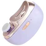 Ingrijire personala si Cosmetice - Manichiura si pedichiura - Unghiere si clesti manichiura & pedichiura - Unghiera electrica 2 in 1, SELERIS®, Lama Curbata, Pila Rotativa 360, Led, Compartiment Resturi, Portabil, USB-C, Violet - Infinity.ro