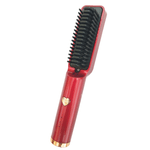 Ingrijire personala si Cosmetice - Aparate & accesorii ingrijire personala - Hair styling - Perii de par electrice - Perie Electrica Wireless Fara Fir, SELERIS®, 160 / 170 / 190° C, 2600 mAh, USB-C, Portabila, Umed si Uscat, Rosu - Infinity.ro